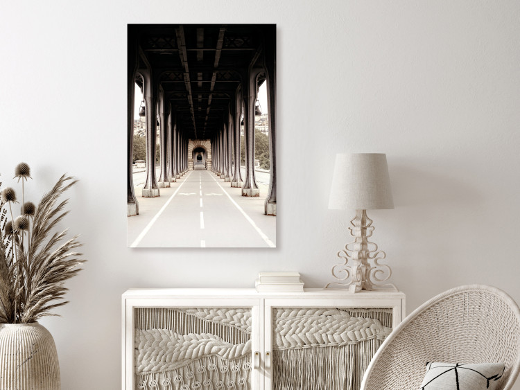 Leinwandbild Brücke auf der Seine - Fotografie in Sepia der Architektur von Paris 132294 additionalImage 3