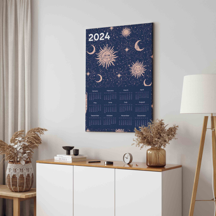 Wandbild Calendar 2024 - Composition Showing Stars and Moon 151894 additionalImage 4