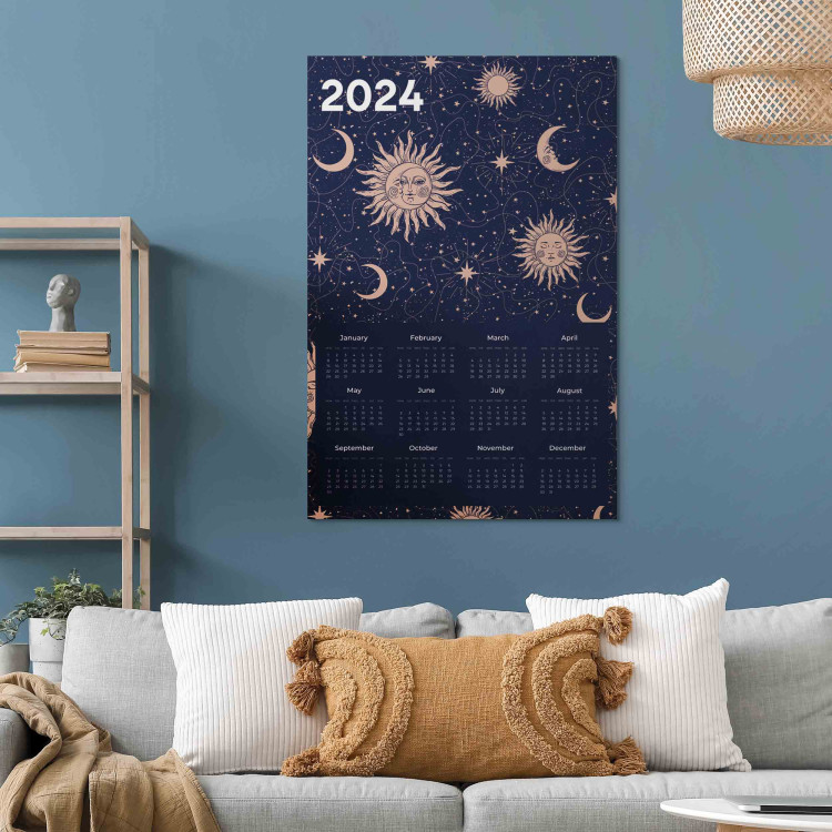 Wandbild Calendar 2024 - Composition Showing Stars and Moon 151894 additionalImage 3