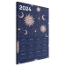 Wandbild Calendar 2024 - Composition Showing Stars and Moon 151894 additionalThumb 2