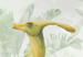 Vlies Fototapete Dinosaurs - Watercolor Reptiles in a Prehistoric Jungle in Greens 148605 additionalThumb 3