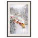 Poster Christmas Train - A Red Train Going Through a Snow-Covered Forest 151705 additionalThumb 24