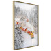 Poster Christmas Train - A Red Train Going Through a Snow-Covered Forest 151705 additionalThumb 5