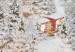 Poster Christmas Train - A Red Train Going Through a Snow-Covered Forest 151705 additionalThumb 2