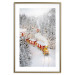 Poster Christmas Train - A Red Train Going Through a Snow-Covered Forest 151705 additionalThumb 22