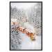 Poster Christmas Train - A Red Train Going Through a Snow-Covered Forest 151705 additionalThumb 23