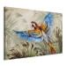 Wandbild Parrot in the Jungle - A Colorful Bird Among the Delicate Leaves of a Monstera 151525 additionalThumb 2
