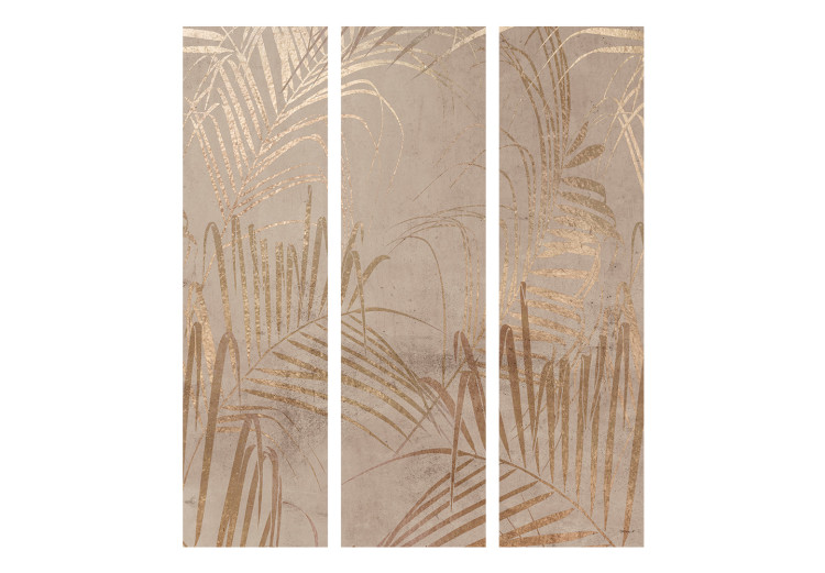 Deko Paravent Coast of Palm Trees - Artistic Beige Composition With Leaves [Room Dividers] 151725 additionalImage 7