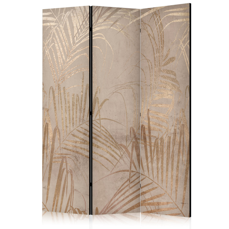 Deko Paravent Coast of Palm Trees - Artistic Beige Composition With Leaves [Room Dividers] 151725
