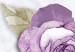 Bild auf Leinwand Aquarellrose - lila Pflanze auf hellem Marmorhintergrund 118545 additionalThumb 5