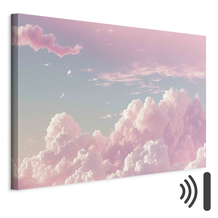 Leinwandbild Sky Landscape - Subtle Pink Clouds on the Blue Horizon 151245 additionalImage 8