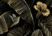 Vlies Fototapete Nacht im Dschungel - ein faszinierendes Muster mit Blumen und exotischen Blättern 137855 additionalThumb 4
