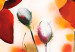 Leinwandbild Nahaufnahme von Mohnblumen (1-teilig) - Pflanzenmotiv mit roten Blumen 47155 additionalThumb 2