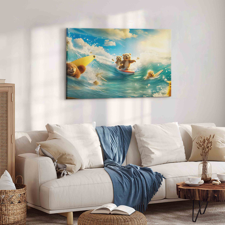 Wandbild XXL Floating Animals - Summer Vacation Time Spent Surfing the Waves [Large Format] 151565 additionalImage 4