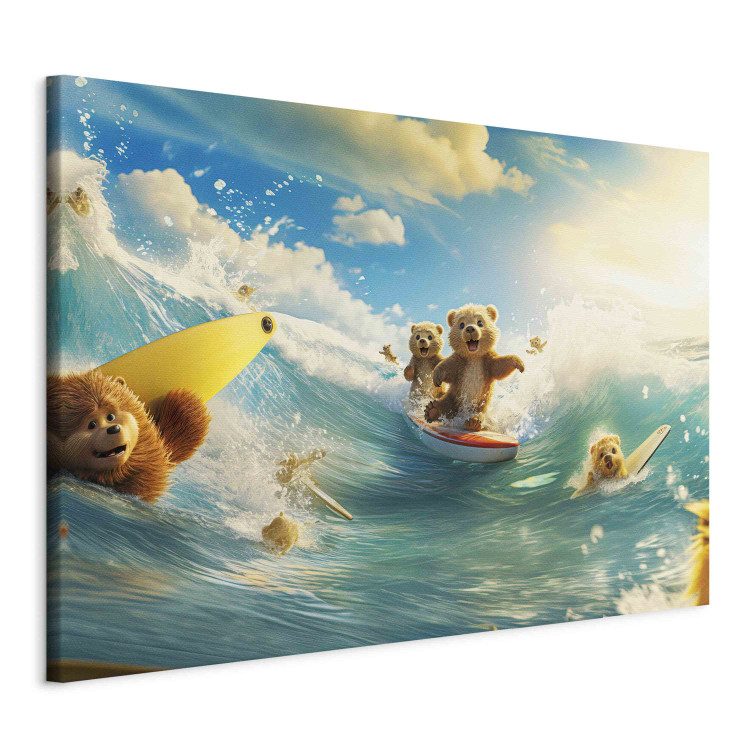 Wandbild XXL Floating Animals - Summer Vacation Time Spent Surfing the Waves [Large Format] 151565 additionalImage 2