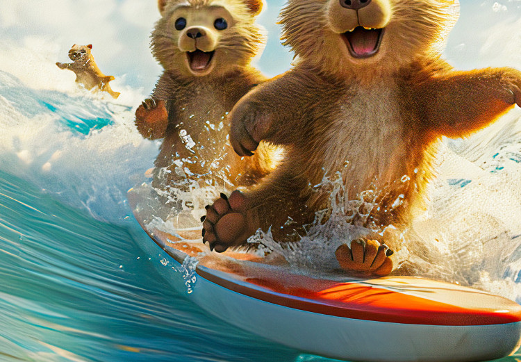 Wandbild XXL Floating Animals - Summer Vacation Time Spent Surfing the Waves [Large Format] 151565 additionalImage 3