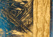 Bild auf Leinwand Fantasie (3-teilig) - Abstraktion mit goldenem Muster in Türkis 48375 additionalThumb 2