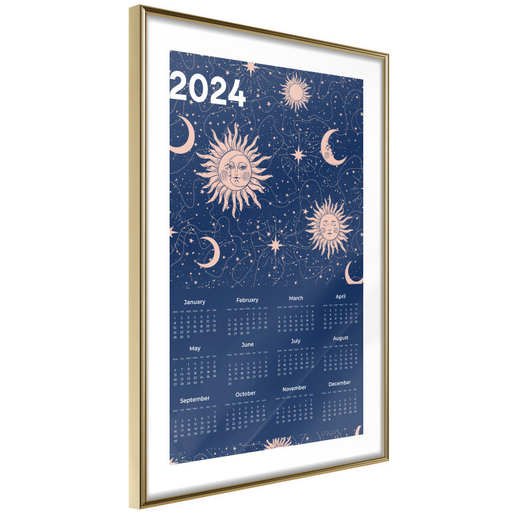 Wandposter Calendar 2024 - Space Composition on Navy Blue Background 151895 additionalImage 7