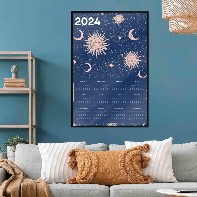 Wandposter Calendar 2024 - Space Composition on Navy Blue Background 151895 additionalImage 15