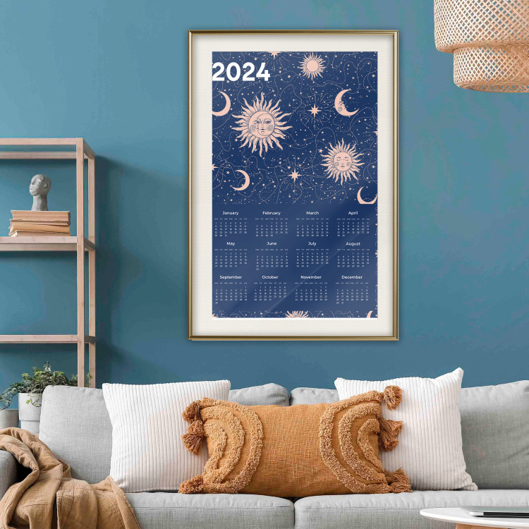 Wandposter Calendar 2024 - Space Composition on Navy Blue Background 151895 additionalImage 17