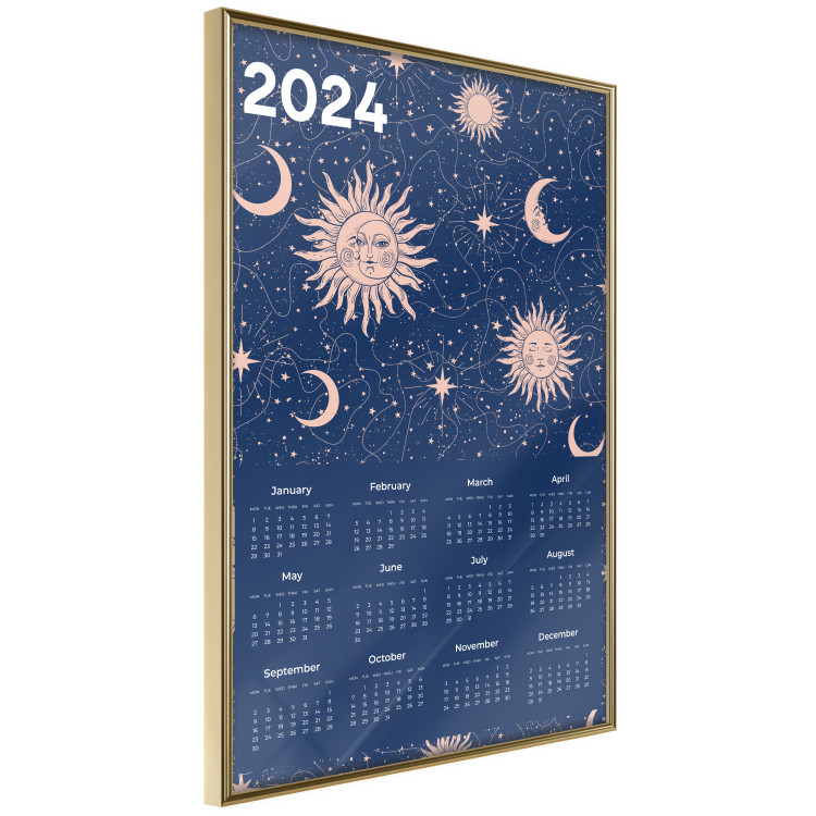Wandposter Calendar 2024 - Space Composition on Navy Blue Background 151895 additionalImage 5
