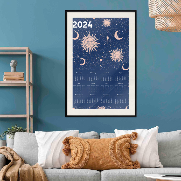 Wandposter Calendar 2024 - Space Composition on Navy Blue Background 151895 additionalImage 16