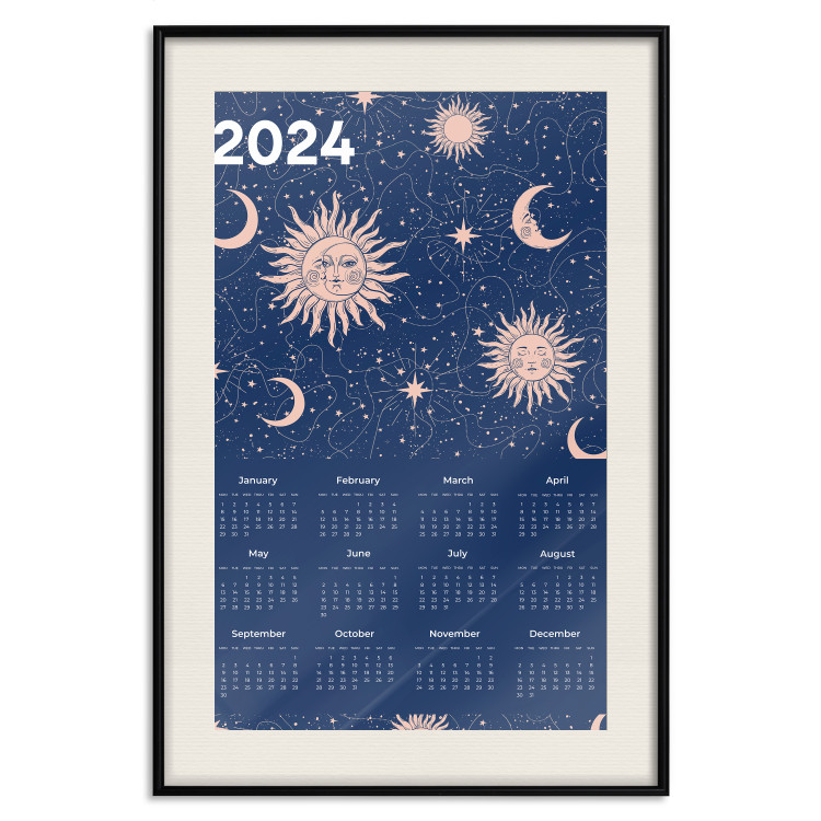 Wandposter Calendar 2024 - Space Composition on Navy Blue Background 151895 additionalImage 23