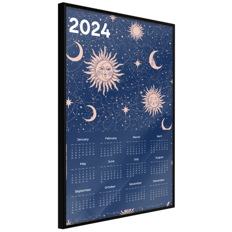 Wandposter Calendar 2024 - Space Composition on Navy Blue Background 151895 additionalImage 3