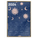 Wandposter Calendar 2024 - Space Composition on Navy Blue Background 151895 additionalThumb 22