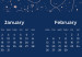 Wandposter Calendar 2024 - Space Composition on Navy Blue Background 151895 additionalThumb 4