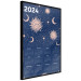 Wandposter Calendar 2024 - Space Composition on Navy Blue Background 151895 additionalThumb 3