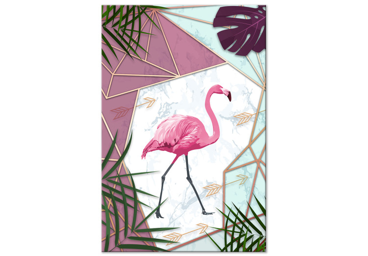 Bild auf Leinwand Flamingo Walk (1 Part) Vertical 114106