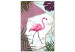 Bild auf Leinwand Flamingo Walk (1 Part) Vertical 114106