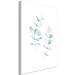 Bild auf Leinwand Zwei grüne Zweige mit Blättern - eine stilisierte Aquarellkomposition 136006 additionalThumb 2