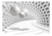 Fototapete Moderne Abstraktion - 3D-geometrischer Tunnel in Grautönen 98206 additionalThumb 1