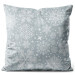 Kissen Velours Starry plants - white motifs depicted on a grey background velour 148516