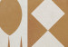 Wandbild Abstrakte Ordnung - unregelmäßige geometrische Formen in Beige 134826 additionalThumb 4