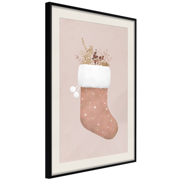 Poster Christmas in Pastels - Holiday Stocking With Plant Twigs 148036 additionalImage 10