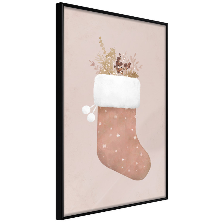 Poster Christmas in Pastels - Holiday Stocking With Plant Twigs 148036 additionalImage 7
