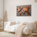 Bild auf Leinwand Copper Map of the World - Orange Outline of Countries on a Gray Background 151236 additionalThumb 4