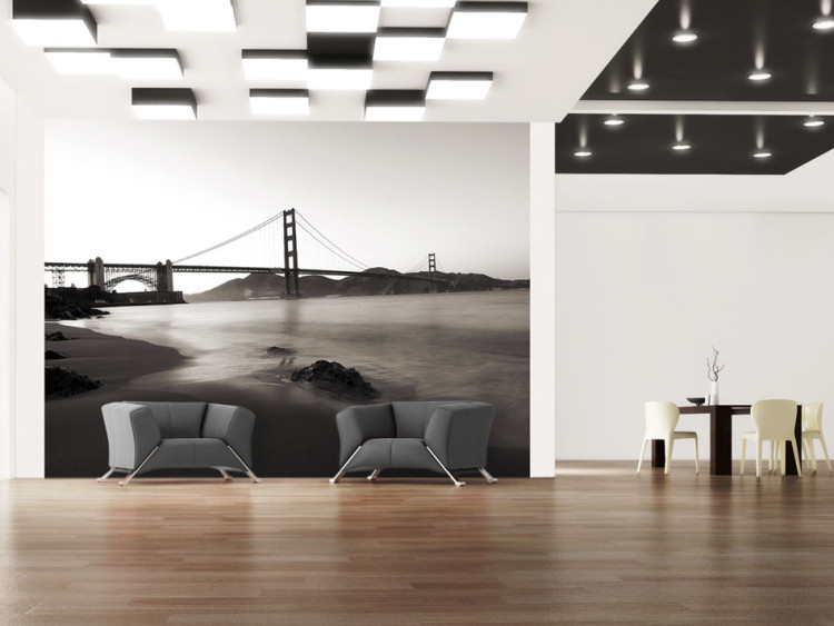 Vlies Fototapete Schwarz-weiße Architektur von San Francisco - Golden Gate Bridge 97236