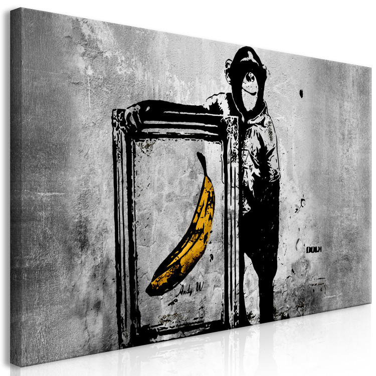 Leinwandbild XXL Banksy: Monkey with Frame II [Large Format] 125546 additionalImage 2