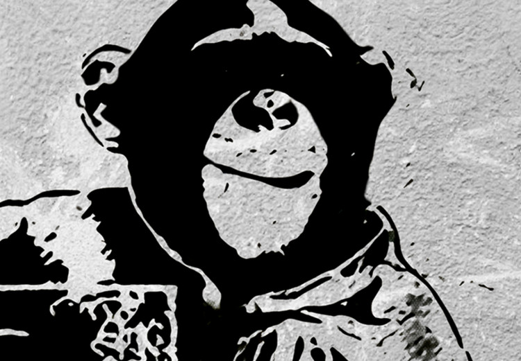 Leinwandbild XXL Banksy: Monkey with Frame II [Large Format] 125546 additionalImage 3
