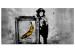 Leinwandbild XXL Banksy: Monkey with Frame II [Large Format] 125546