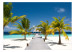 Vlies Fototapete Paradiesische Malediven - Landschaft mit Palmen und blauem Himmel 126946 additionalThumb 1