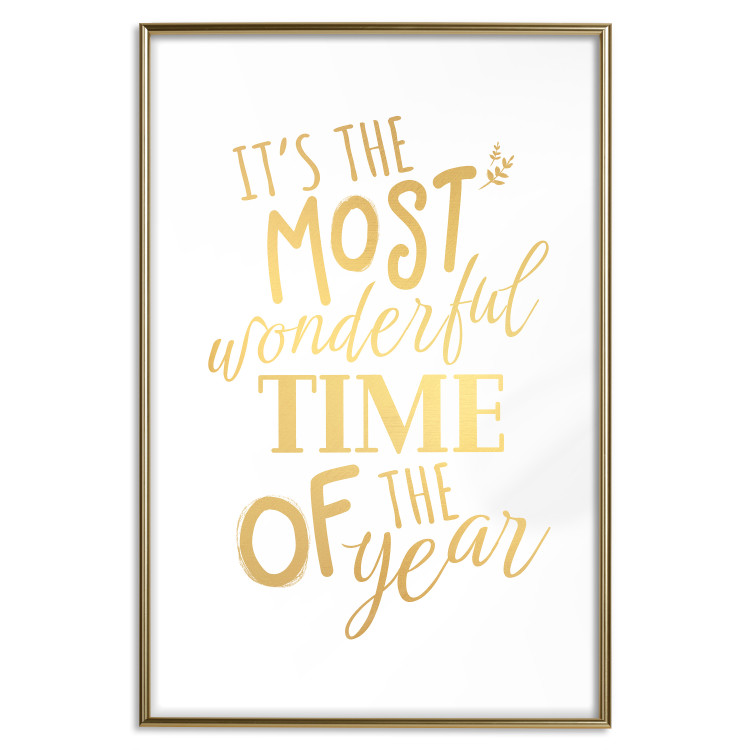 Wandposter The Most Beautiful Time - Golden Inscription, Decorative Christmas Text 149146 additionalImage 26
