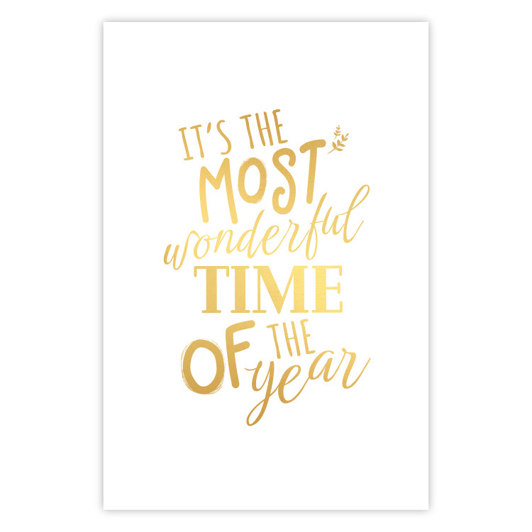 Wandposter The Most Beautiful Time - Golden Inscription, Decorative Christmas Text 149146 additionalImage 19