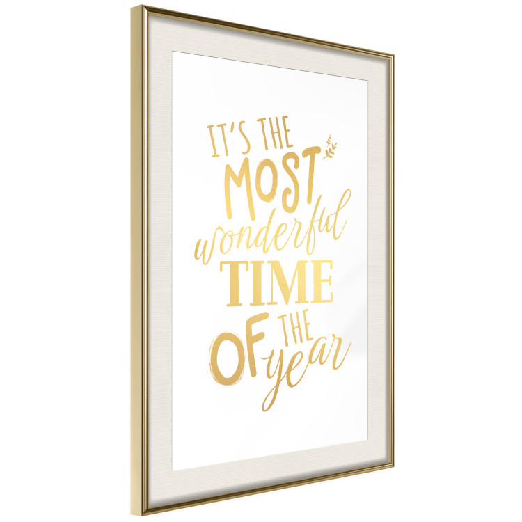 Wandposter The Most Beautiful Time - Golden Inscription, Decorative Christmas Text 149146 additionalImage 27