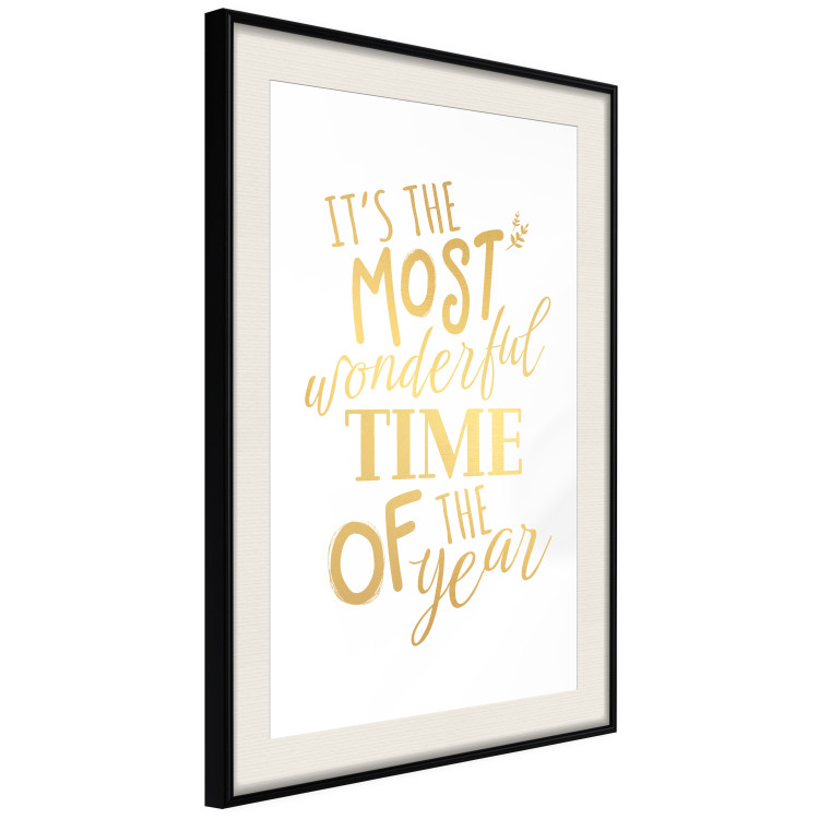 Wandposter The Most Beautiful Time - Golden Inscription, Decorative Christmas Text 149146 additionalImage 6