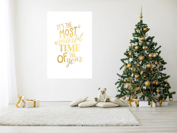 Wandposter The Most Beautiful Time - Golden Inscription, Decorative Christmas Text 149146 additionalImage 14